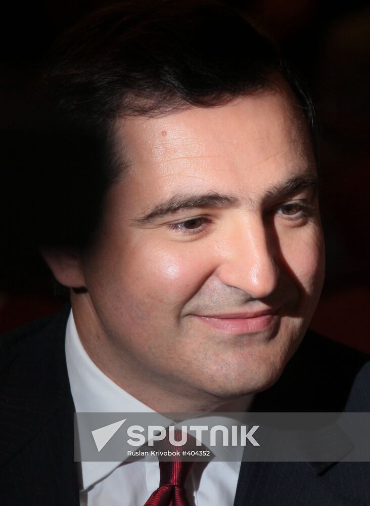 Lev Khasis attends press conference