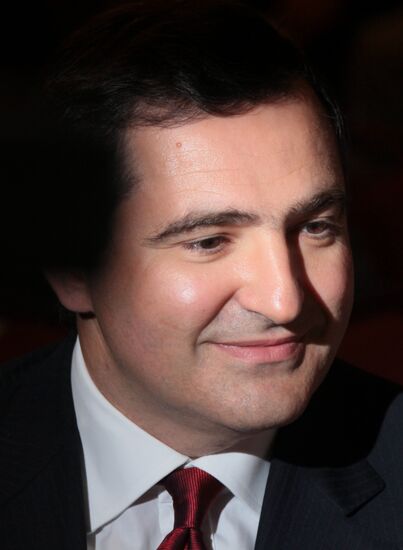 Lev Khasis attends press conference