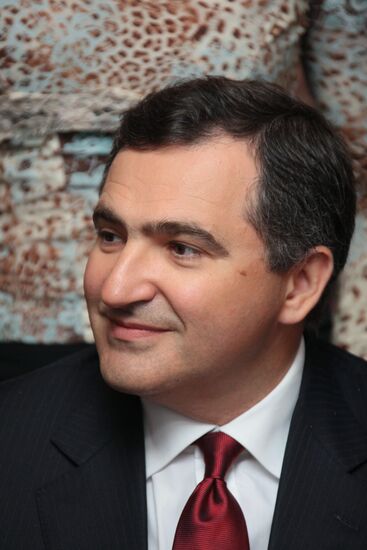 Lev Khasis attends press conference