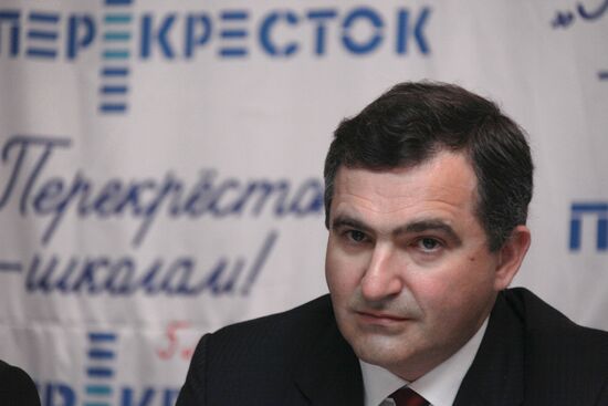 Lev Khasis attends press conference