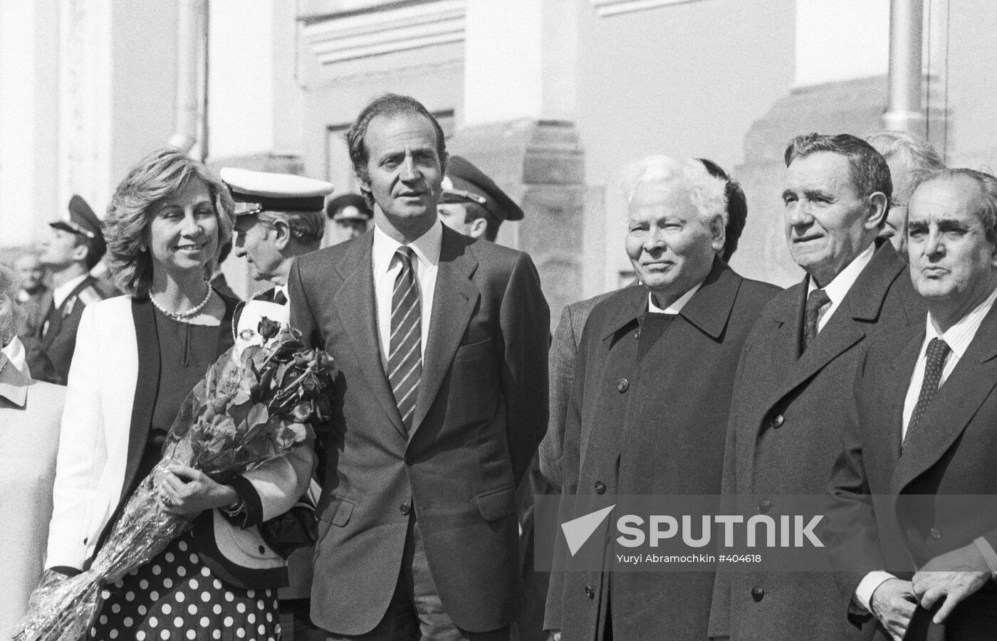 King of Spain Juan Carlos I and Queen Sofia welcomed in Kremlin