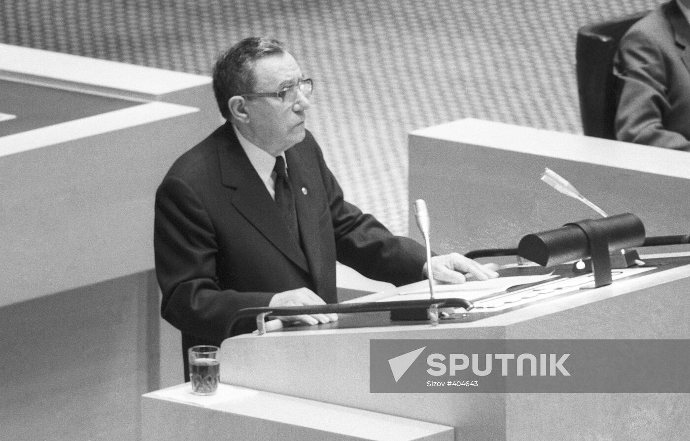 in StockholAndrei Gromyko speaking in Stockholm