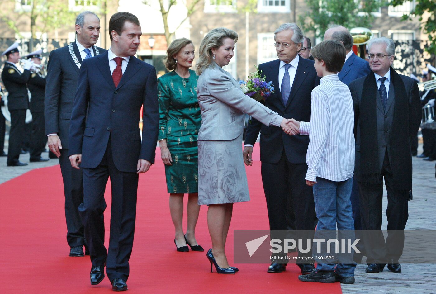 Dmitry Medvedev and Svetlana Medvedev in the Netherlands