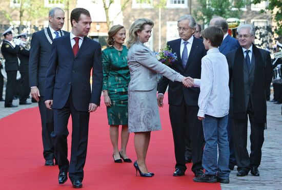 Dmitry Medvedev and Svetlana Medvedev in the Netherlands