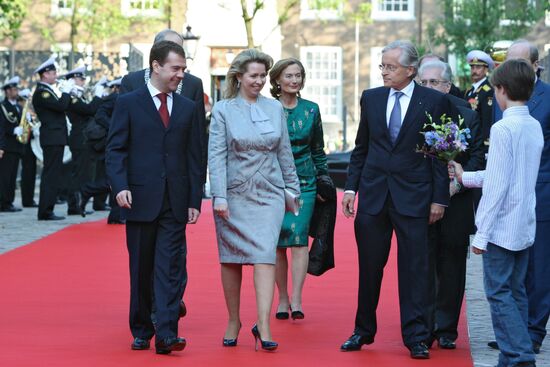 Dmitry Medvedev and Svetlana Medvedev in the Netherlands