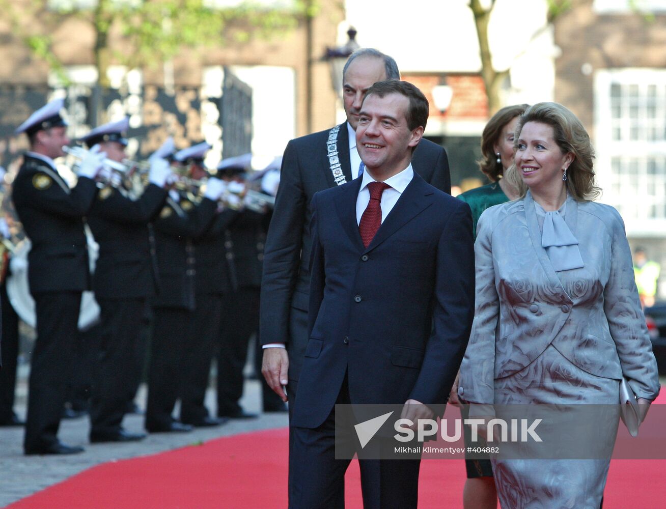 Dmitry Medvedev and Svetlana Medvedev in the Netherlands