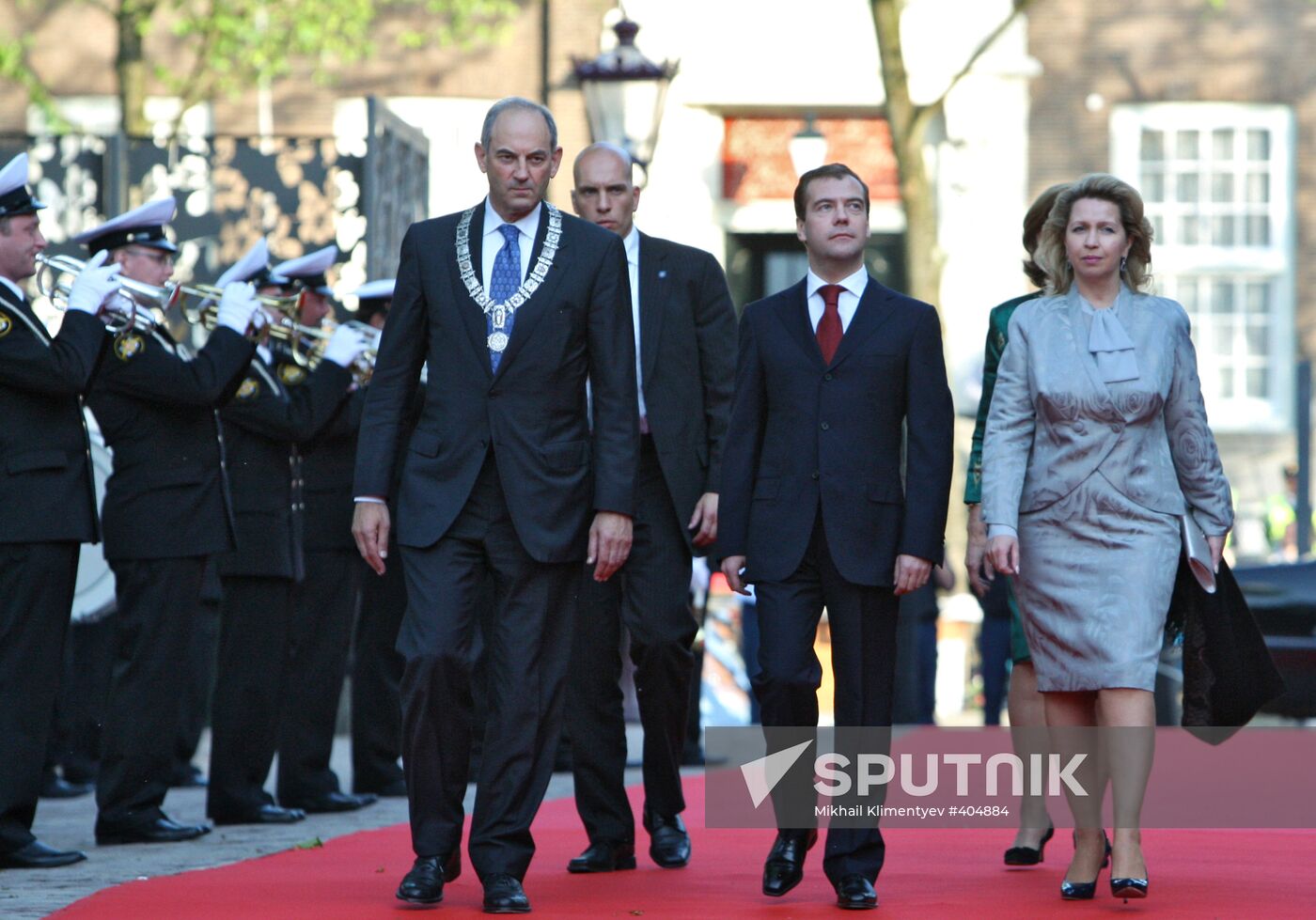 Dmitry Medvedev and Svetlana Medvedev in the Netherlands