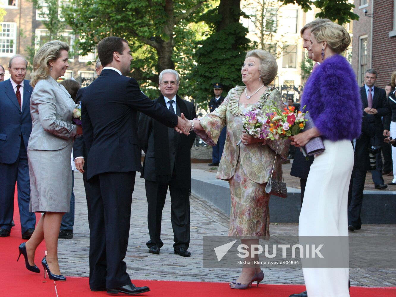 Dmitry Medvedev and Svetlana Medvedev in the Netherlands