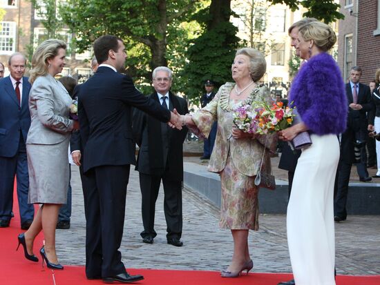 Dmitry Medvedev and Svetlana Medvedev in the Netherlands