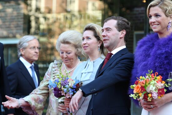 Dmitry Medvedev and Svetlana Medvedev in the Netherlands