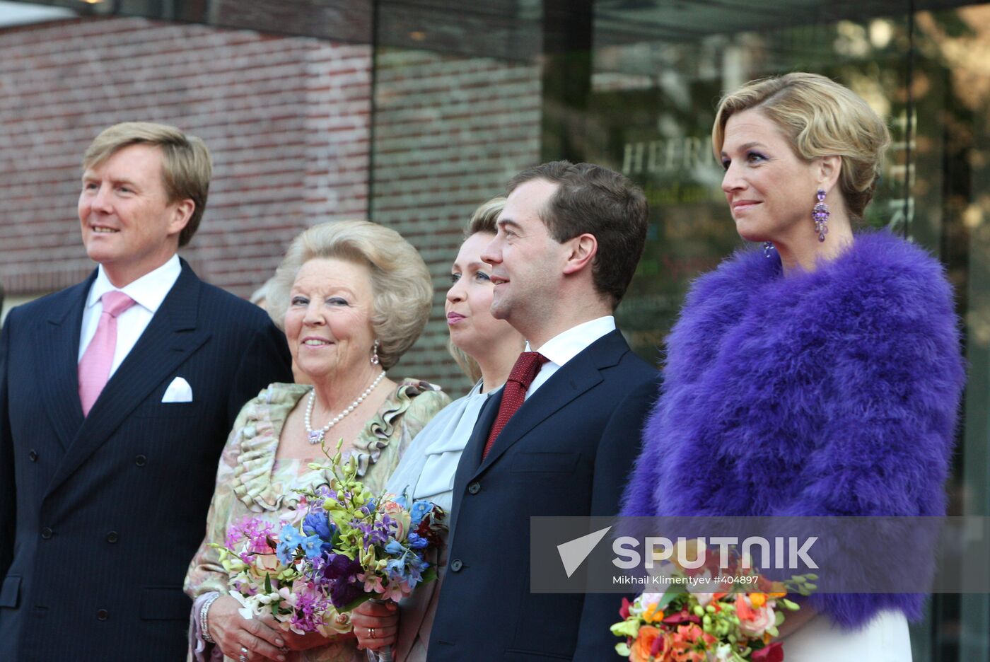 Dmitry Medvedev and Svetlana Medvedev in the Netherlands