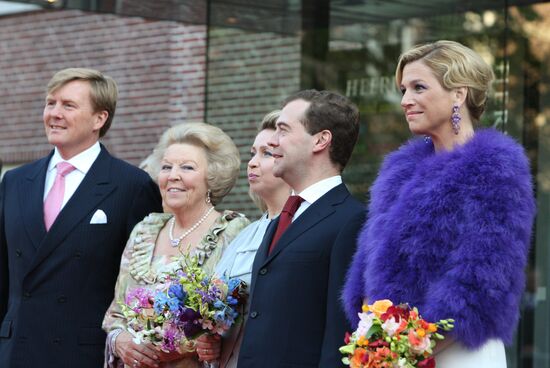 Dmitry Medvedev and Svetlana Medvedev in the Netherlands