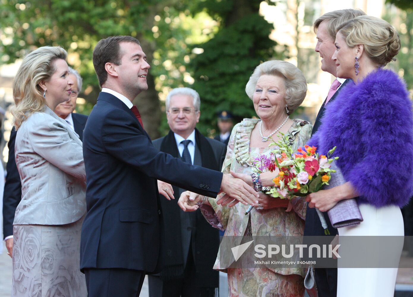 Dmitry Medvedev and Svetlana Medvedev in the Netherlands