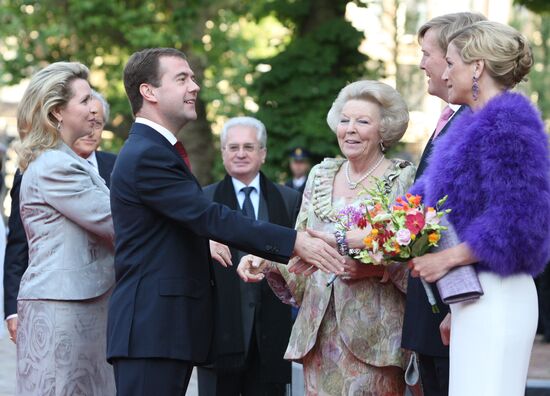 Dmitry Medvedev and Svetlana Medvedev in the Netherlands