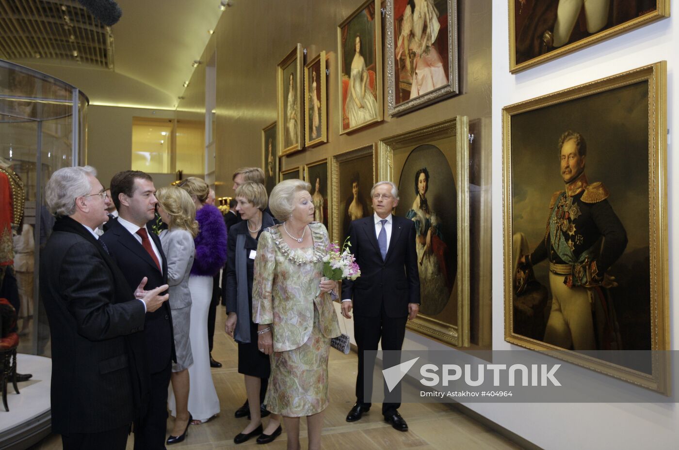 Dmitry Medvedev and his wife at Hermitage on the Amstel