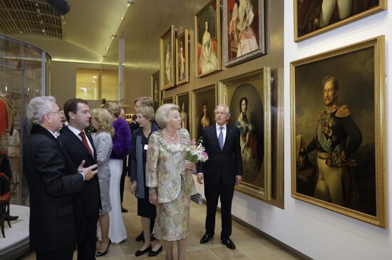 Dmitry Medvedev and his wife at Hermitage on the Amstel