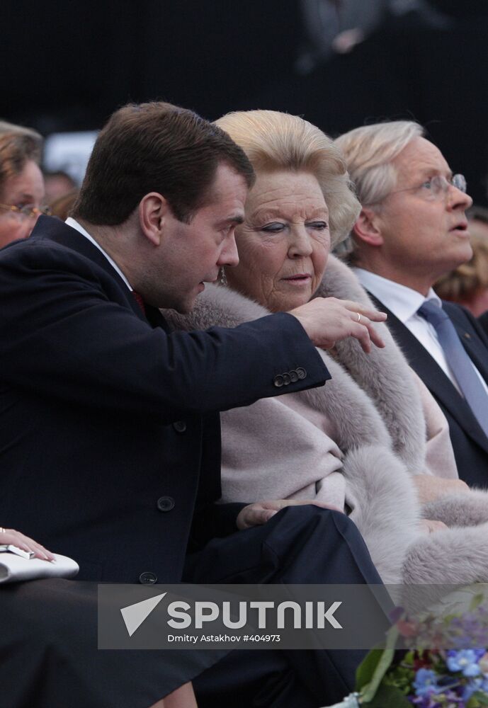 President Medvedev and Svetlana Medvedev visit Netherlands