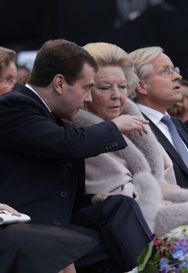 President Medvedev and Svetlana Medvedev visit Netherlands