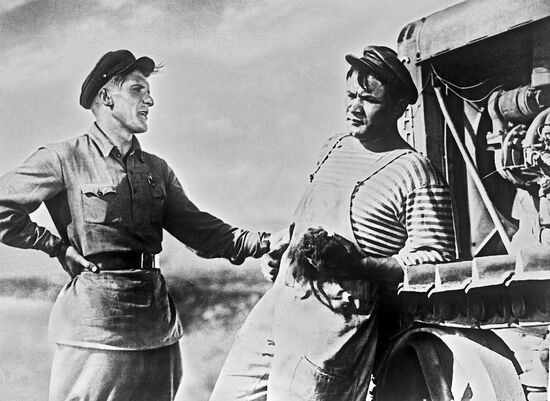 Still from the film "The Tractor Drivers"