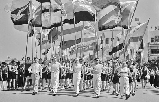 Athletes' parade in Makhachkala