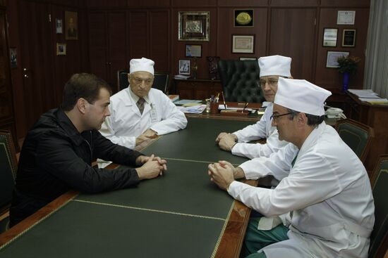 Dmitry Medvedev visiting wounded Yunus-Bek Yevkurov