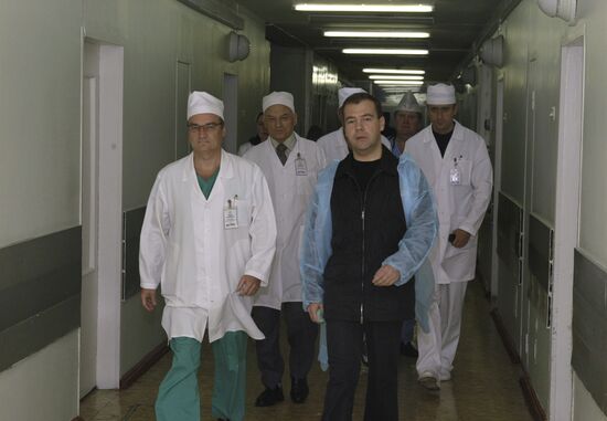 Dmitry Medvedev visiting wounded Yunus-Bek Yevkurov