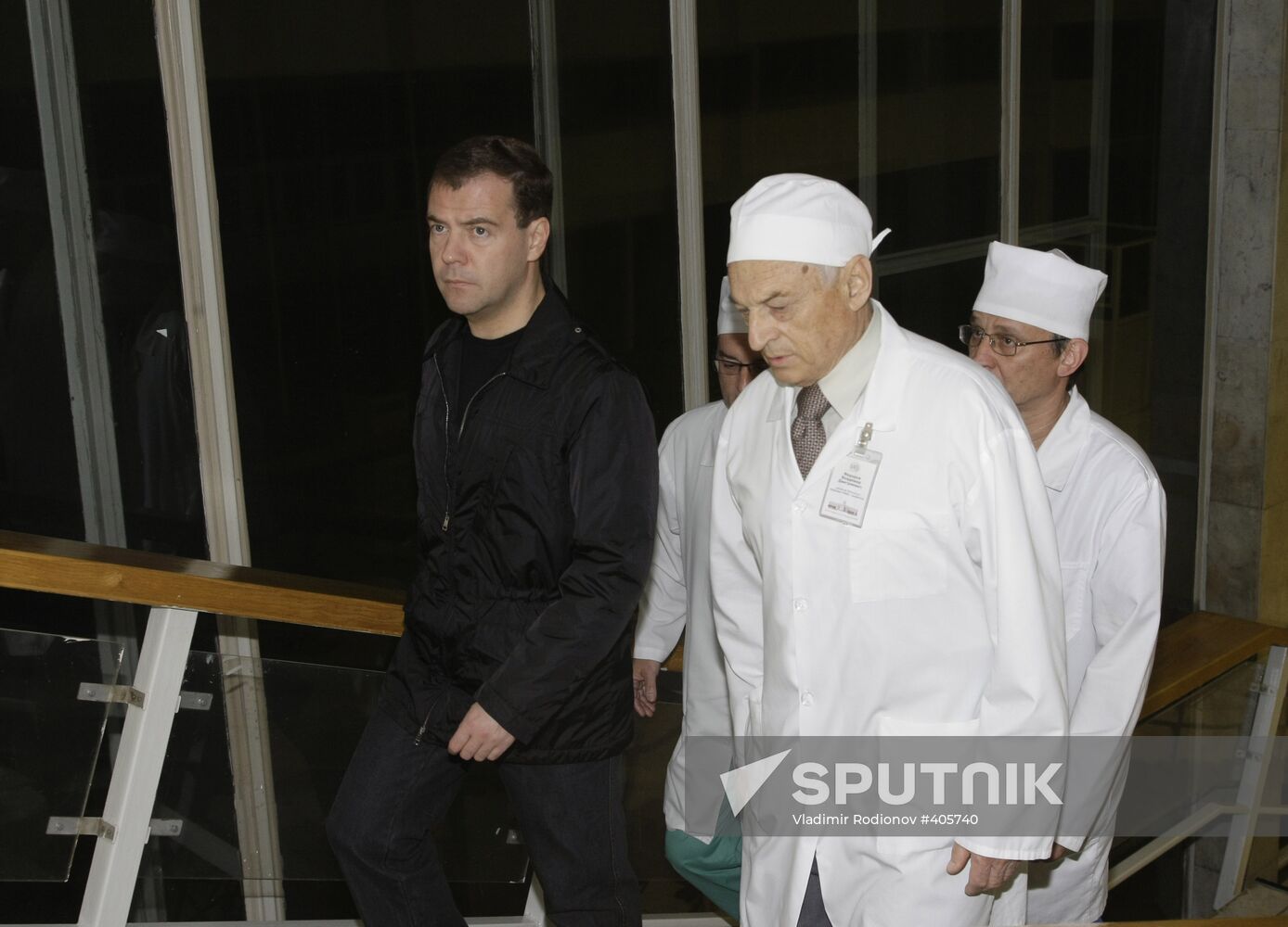 Dmitry Medvedev visiting wounded Yunus-Bek Yevkurov