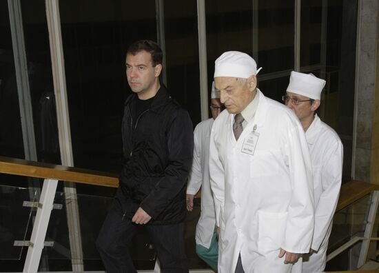 Dmitry Medvedev visiting wounded Yunus-Bek Yevkurov