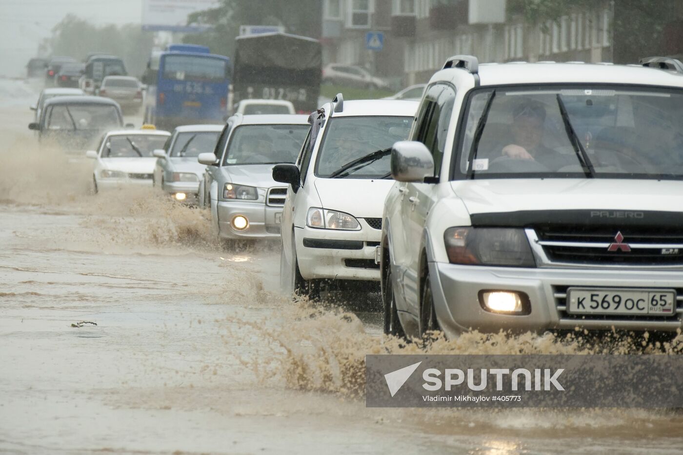 Powerful cyclone hits Sakhalin Island