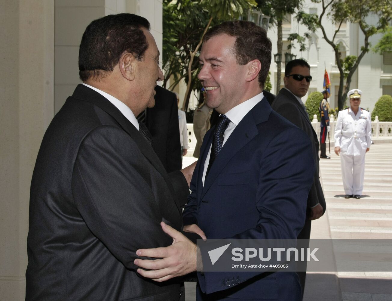 Russian President Dmitry Medvedev visits Egypt