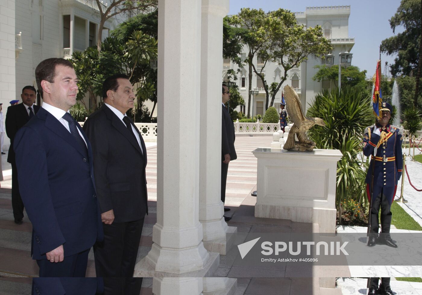 Russian President Dmitry Medvedev visits Egypt