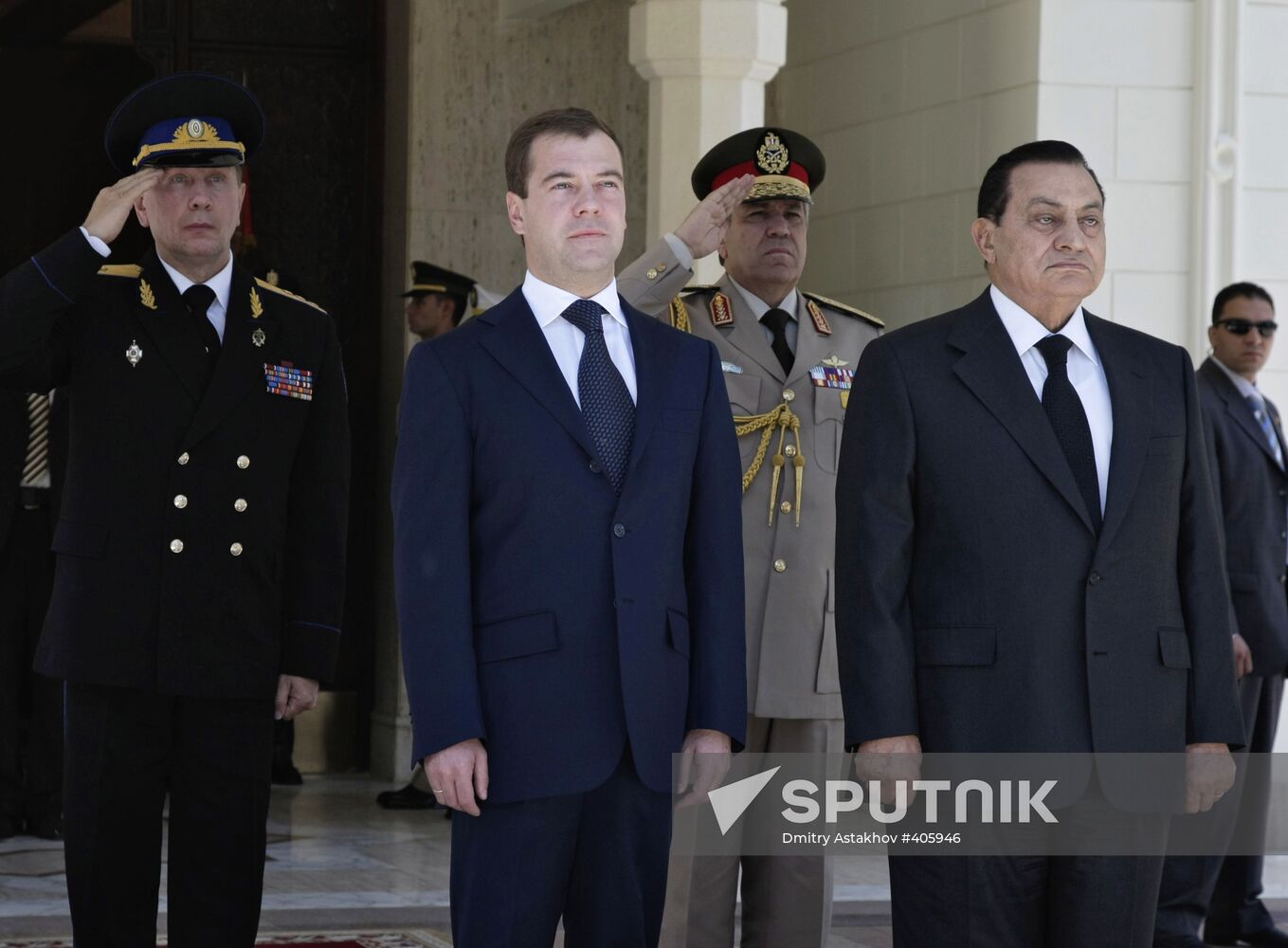 Russian President Dmitry Medvedev visits Egypt