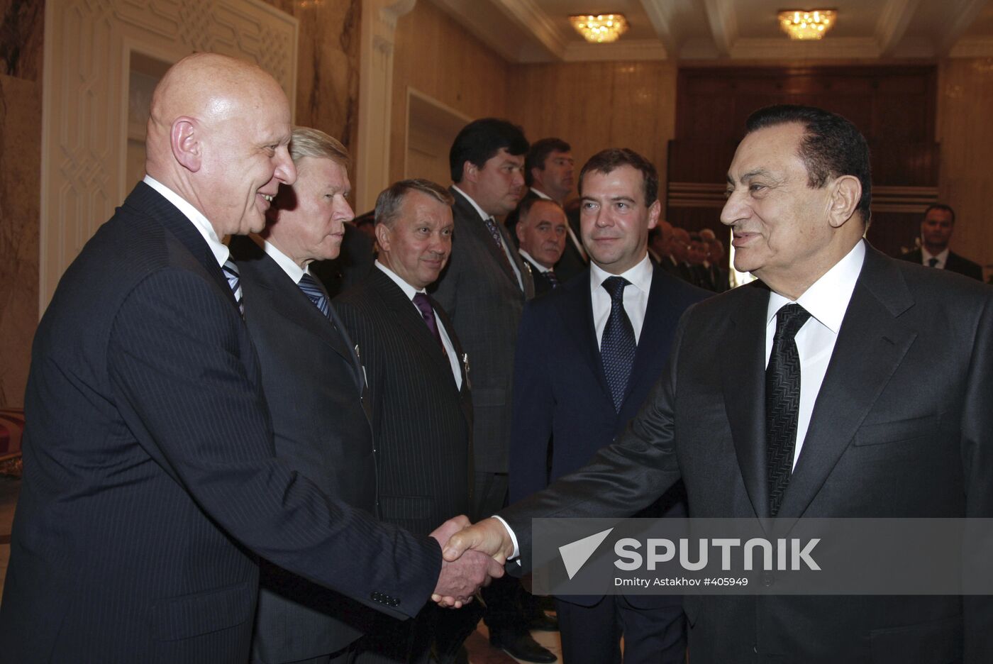 Russian President Dmitry Medvedev visits Egypt