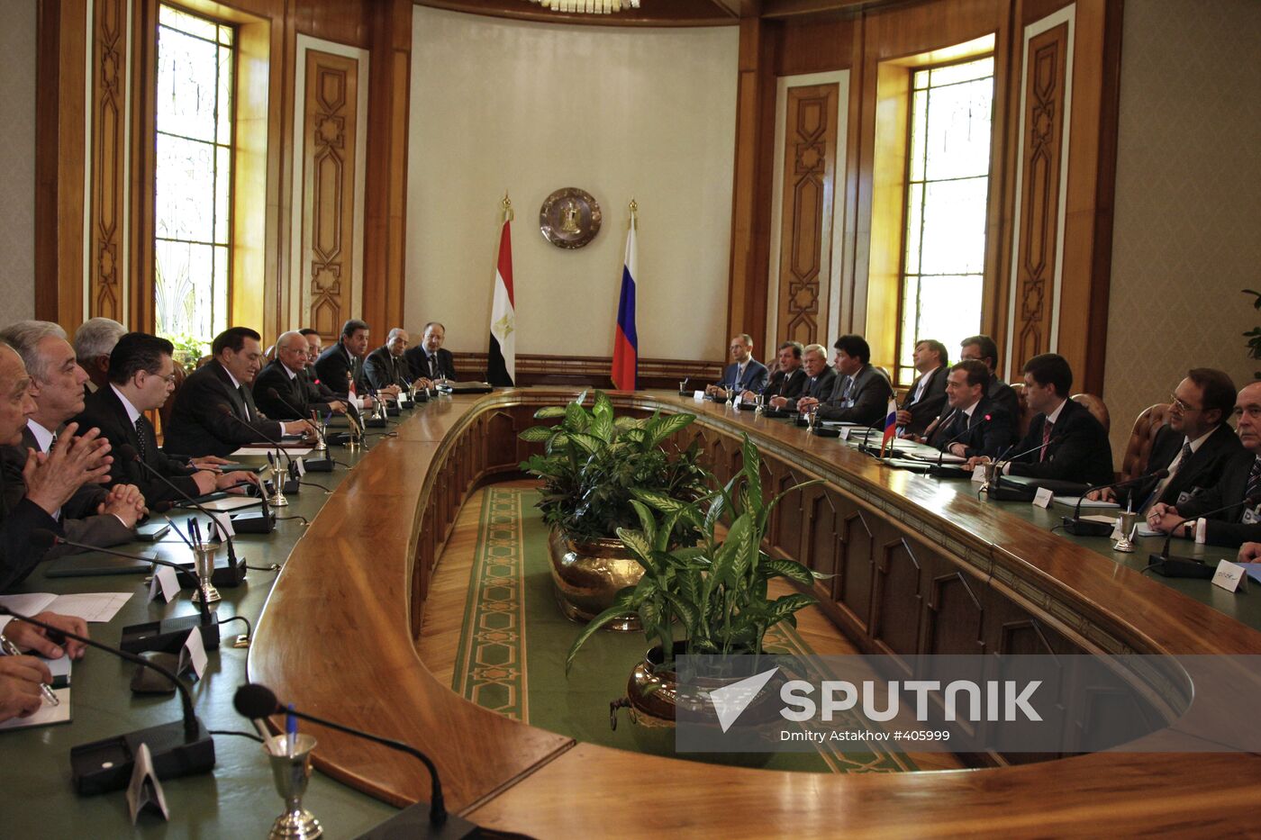Russian President Dmitry Medvedev visits Egypt