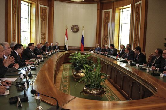 Russian President Dmitry Medvedev visits Egypt
