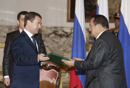 Dmitry Medvedev's official visit to Egypt