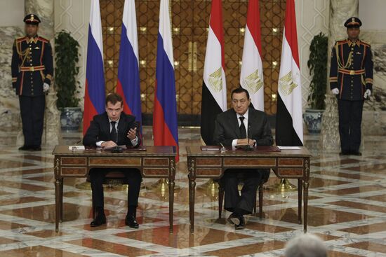 Dmitry Medvedev's official visit to Egypt