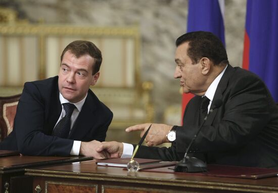 Dmitry Medvedev's official visit to Egypt
