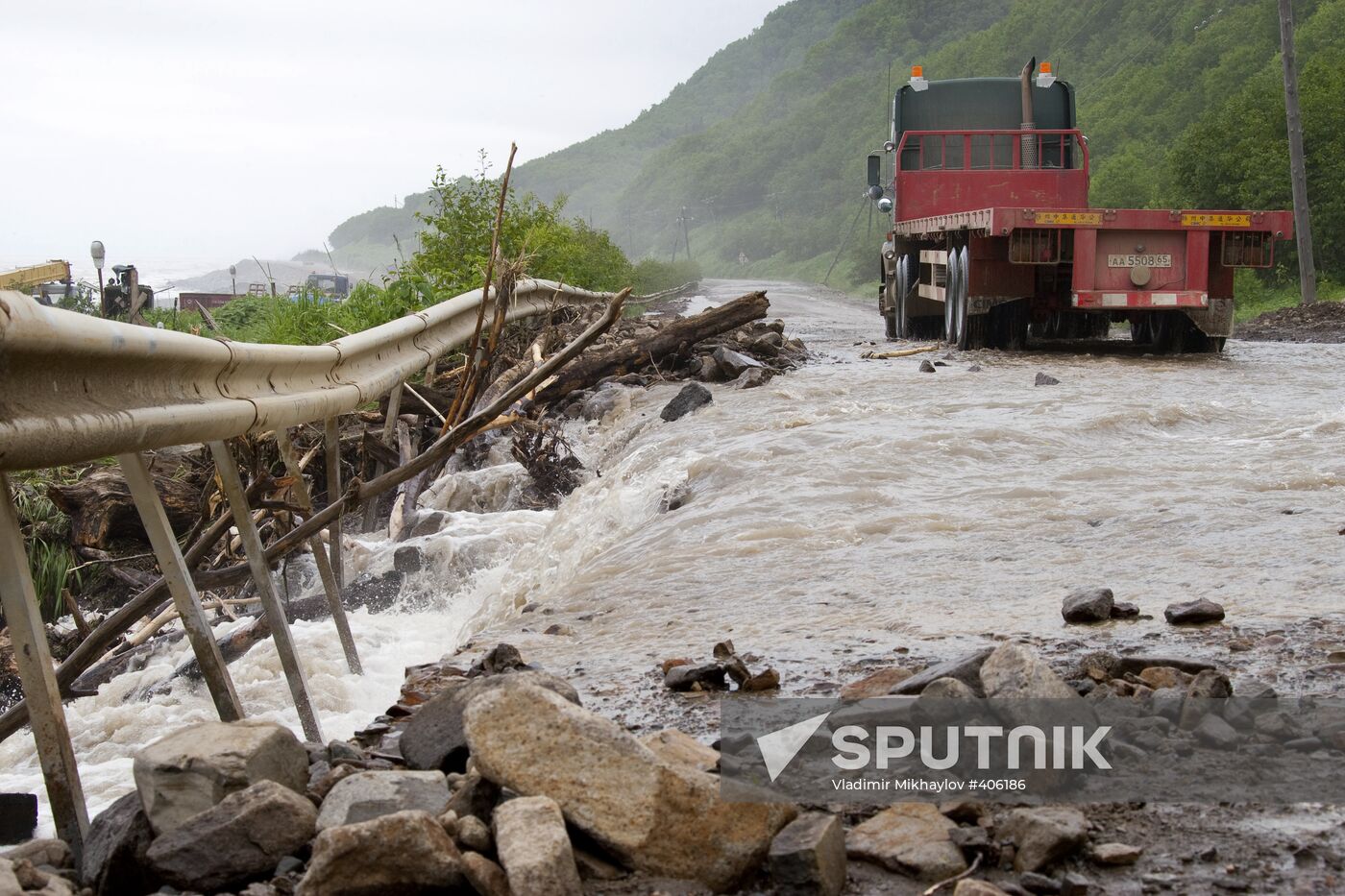 Powerful cyclone on Sakhalin