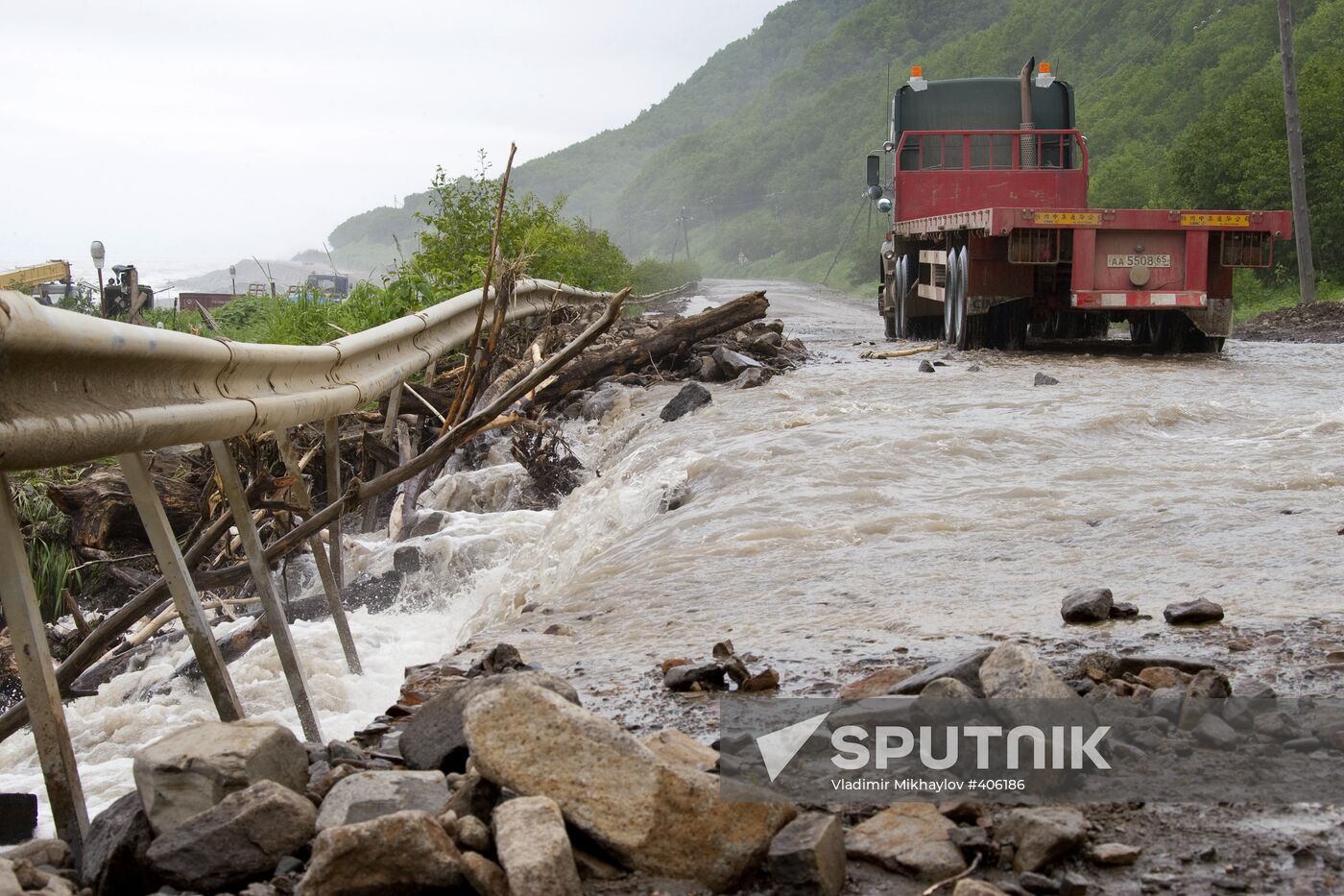 Powerful cyclone on Sakhalin