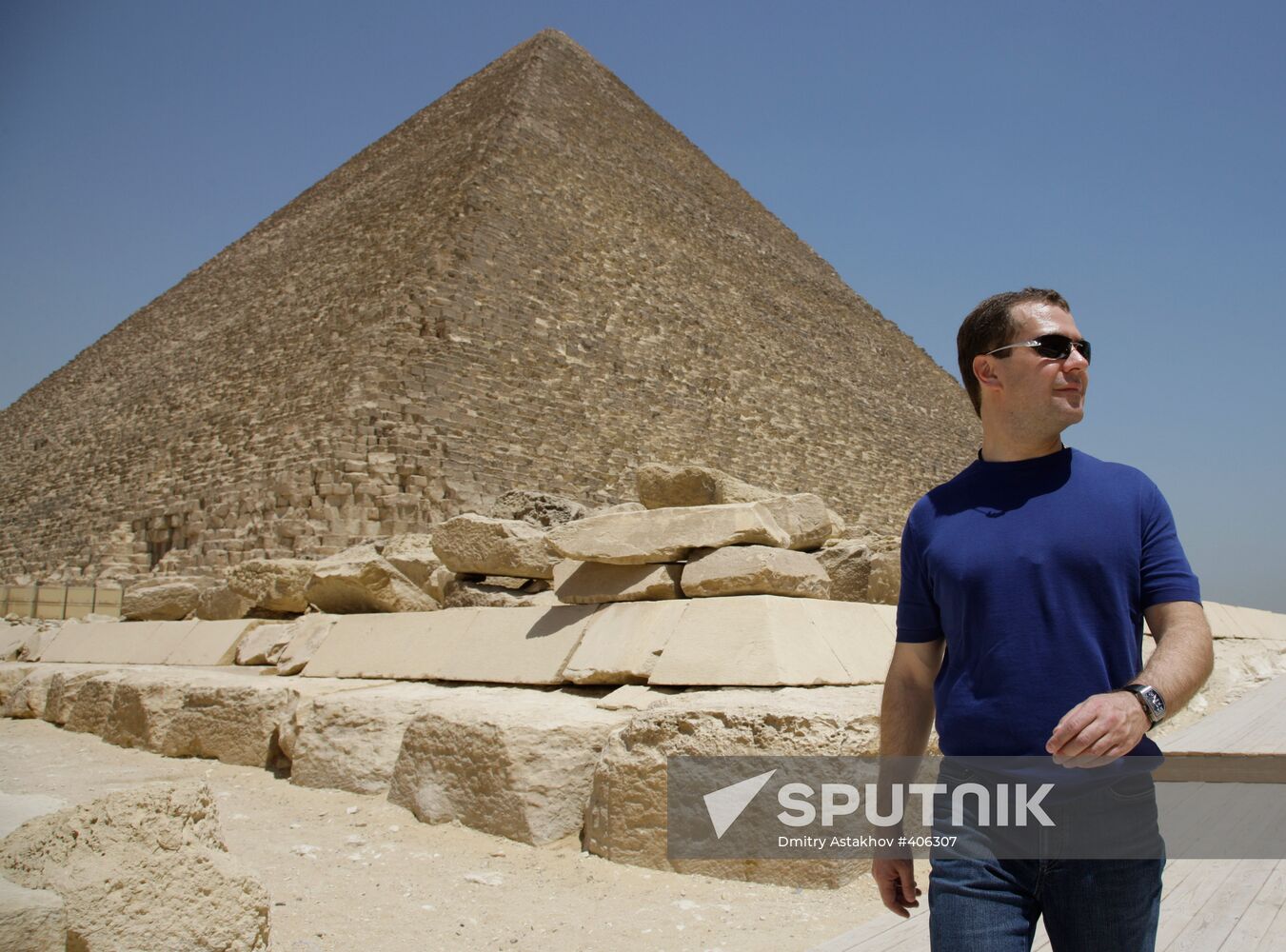 President Dmitry Medvedev's official visit to Egypt. Second day.