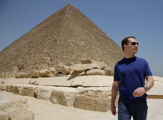 President Dmitry Medvedev's official visit to Egypt. Second day.