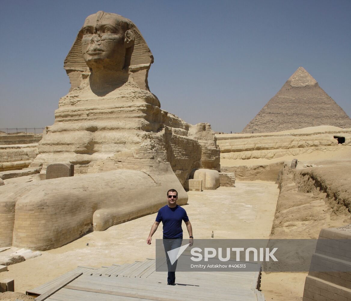 President Dmitry Medvedev's official visit to Egypt. Second day