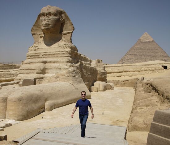 President Dmitry Medvedev's official visit to Egypt. Second day