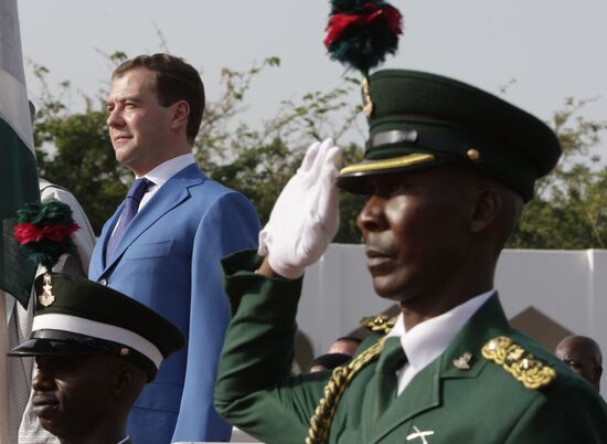 Dmitry Medvedev visits Nigeria