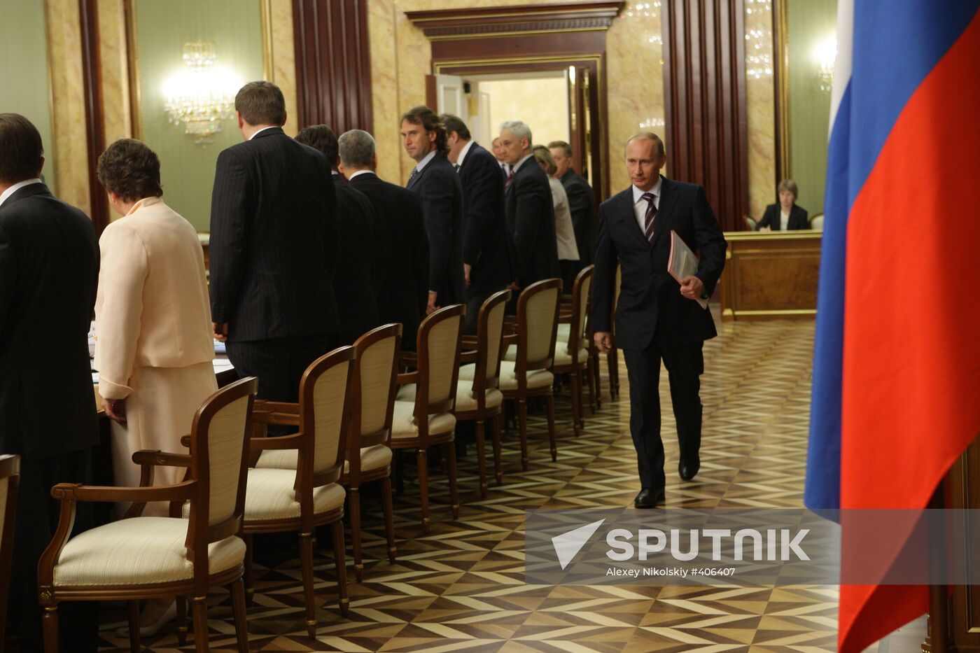 Vladimir Putin holds meeting in Government House