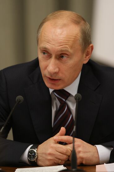 Vladimir Putin holds meeting in Government House