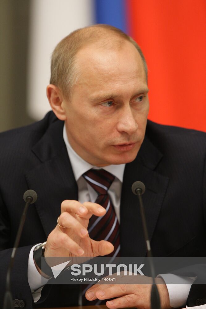 Vladimir Putin holds meeting in Government House