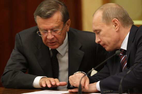 Vladimir Putin holds meeting in Government House