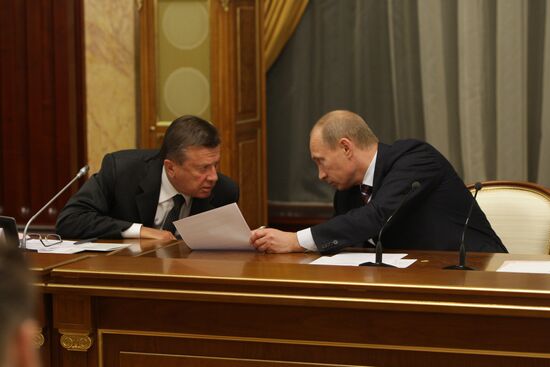 Vladimir Putin holds meeting in Government House